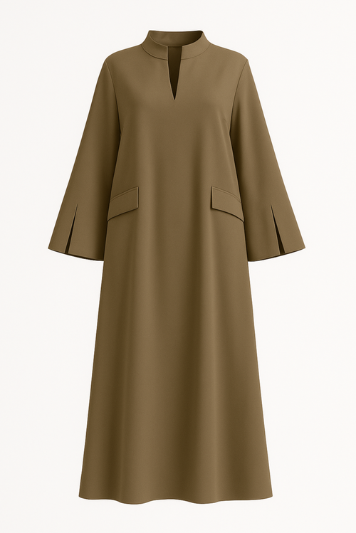 ESSENTIAL DRESS WITH SPLIT SLEEVES